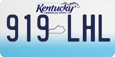 KY license plate 919LHL