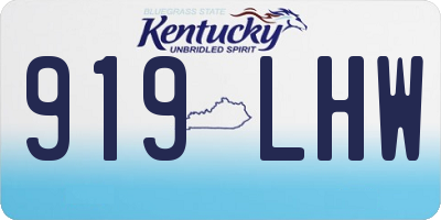 KY license plate 919LHW