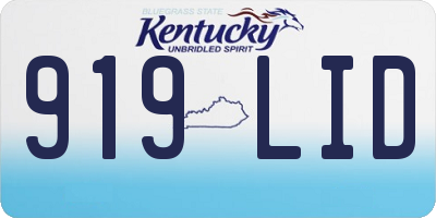 KY license plate 919LID