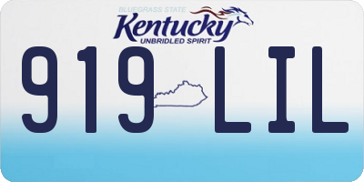 KY license plate 919LIL