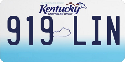 KY license plate 919LIN