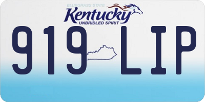 KY license plate 919LIP