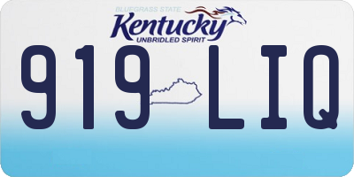 KY license plate 919LIQ