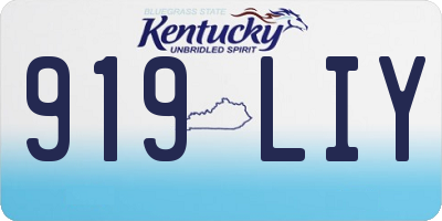 KY license plate 919LIY
