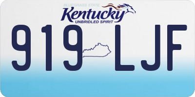 KY license plate 919LJF