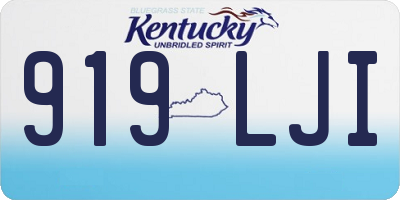 KY license plate 919LJI