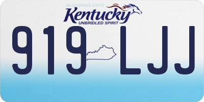 KY license plate 919LJJ
