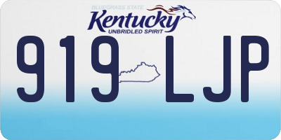 KY license plate 919LJP