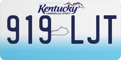 KY license plate 919LJT