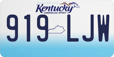 KY license plate 919LJW