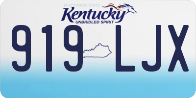 KY license plate 919LJX