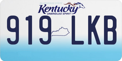 KY license plate 919LKB