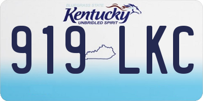 KY license plate 919LKC