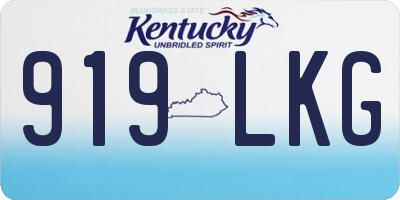 KY license plate 919LKG