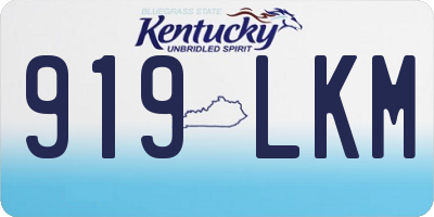 KY license plate 919LKM