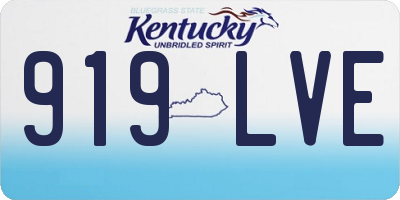KY license plate 919LVE