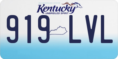 KY license plate 919LVL