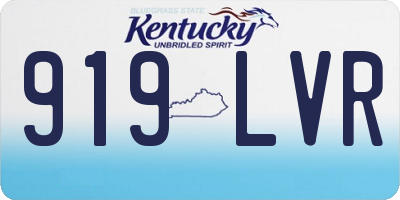 KY license plate 919LVR