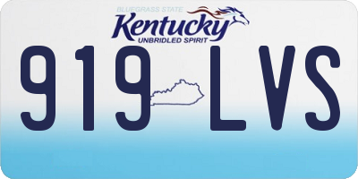 KY license plate 919LVS