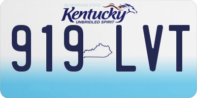 KY license plate 919LVT