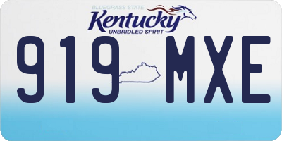 KY license plate 919MXE
