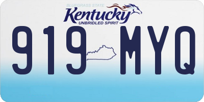 KY license plate 919MYQ