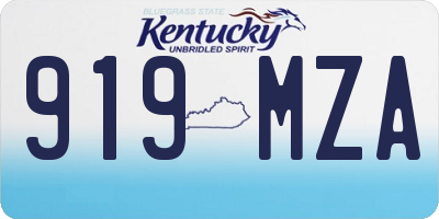 KY license plate 919MZA