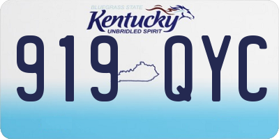 KY license plate 919QYC
