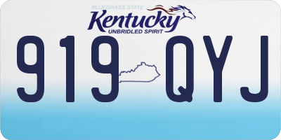 KY license plate 919QYJ