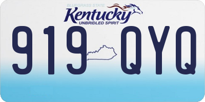 KY license plate 919QYQ