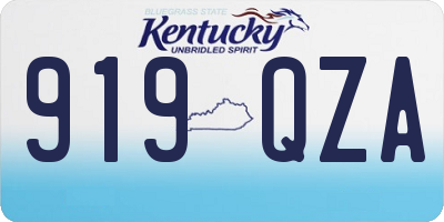 KY license plate 919QZA