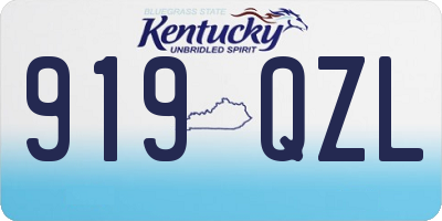 KY license plate 919QZL
