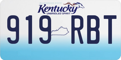 KY license plate 919RBT