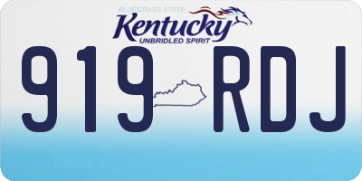 KY license plate 919RDJ