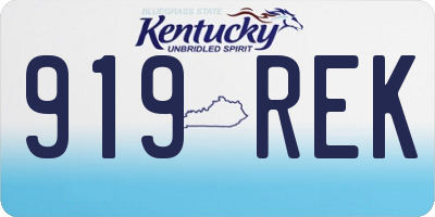 KY license plate 919REK