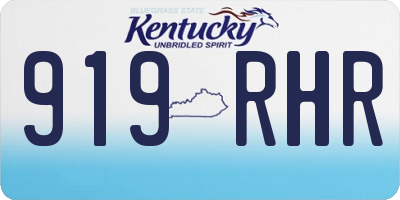 KY license plate 919RHR