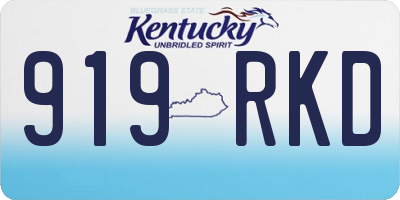 KY license plate 919RKD
