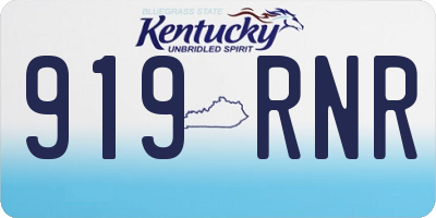 KY license plate 919RNR