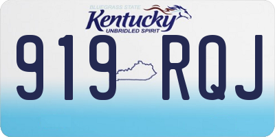 KY license plate 919RQJ