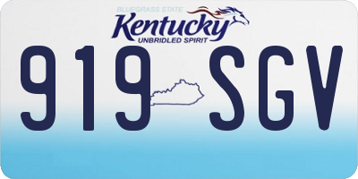 KY license plate 919SGV