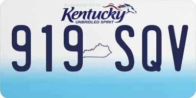 KY license plate 919SQV