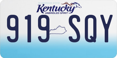 KY license plate 919SQY