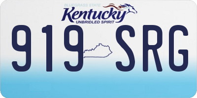 KY license plate 919SRG