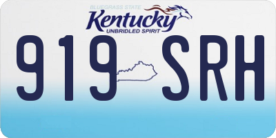 KY license plate 919SRH