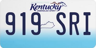 KY license plate 919SRI
