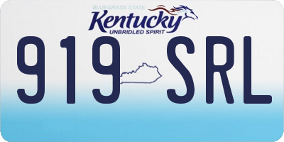 KY license plate 919SRL