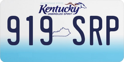 KY license plate 919SRP