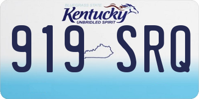 KY license plate 919SRQ