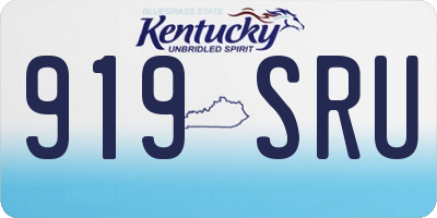 KY license plate 919SRU