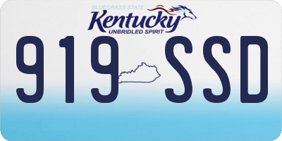 KY license plate 919SSD